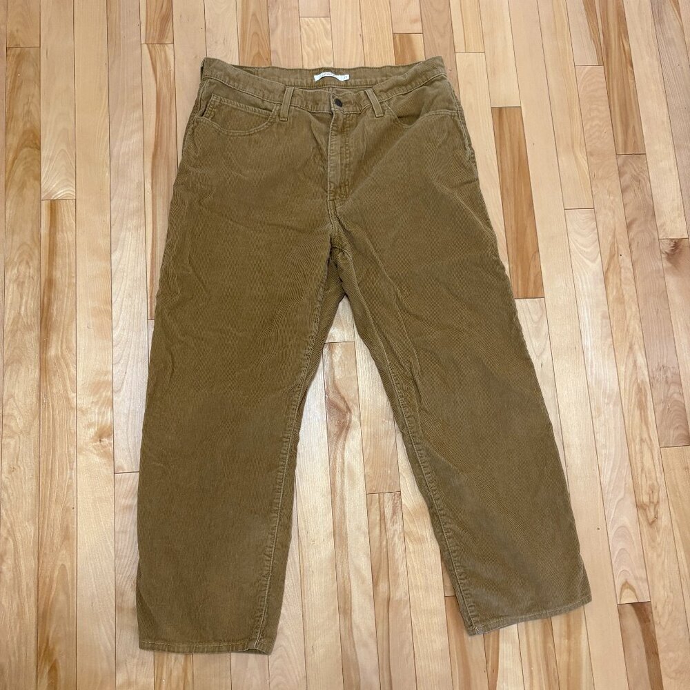 Levi's Brown Corduroy Pants 94 BAGGY sz 33 Preppy 90s style cottage core - Picture 3 of 14